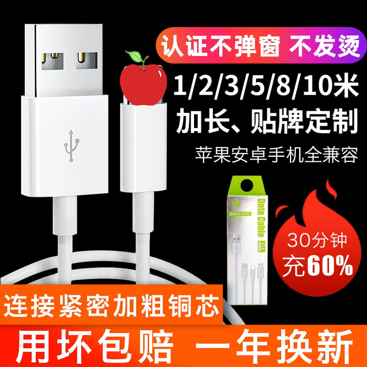 闲置iPhone数据线充电线, 手机配送...