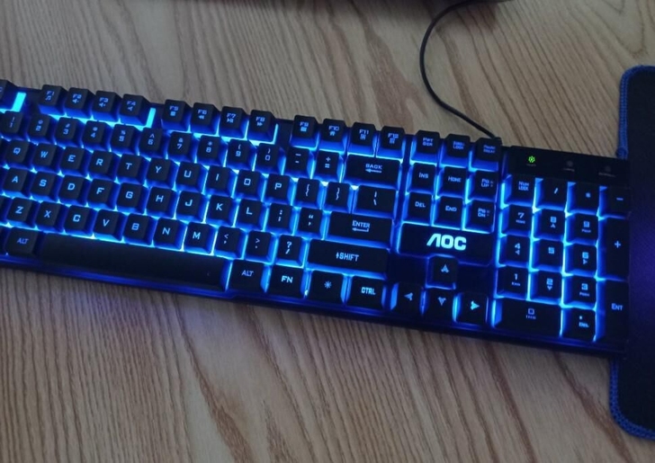 【网吧关门】AOC机械手感键盘电脑台式笔记...