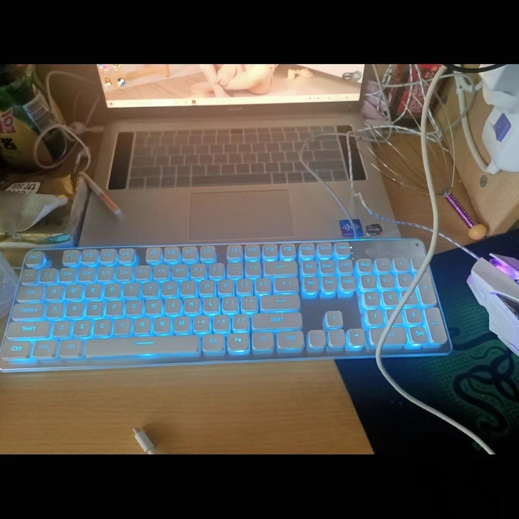 机械手感键盘有线薄膜无声静音电竞游戏usb...