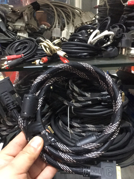 DVI高档线镀金线头，2米全新