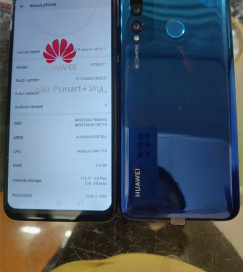华为p Smart+2019，内存4+12...