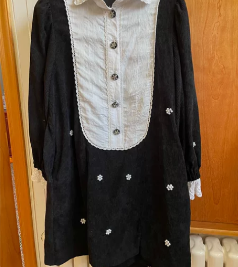 宫廷风连衣裙法式复古，裙边还有隐藏的小口袋...