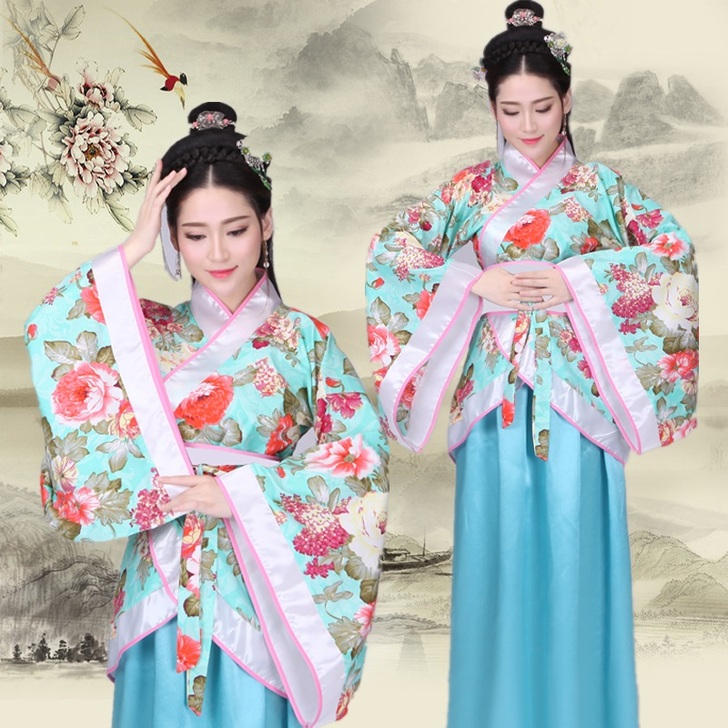 汉服女曲裾仙女舞蹈服襦裙戏曲民族服装演出服...