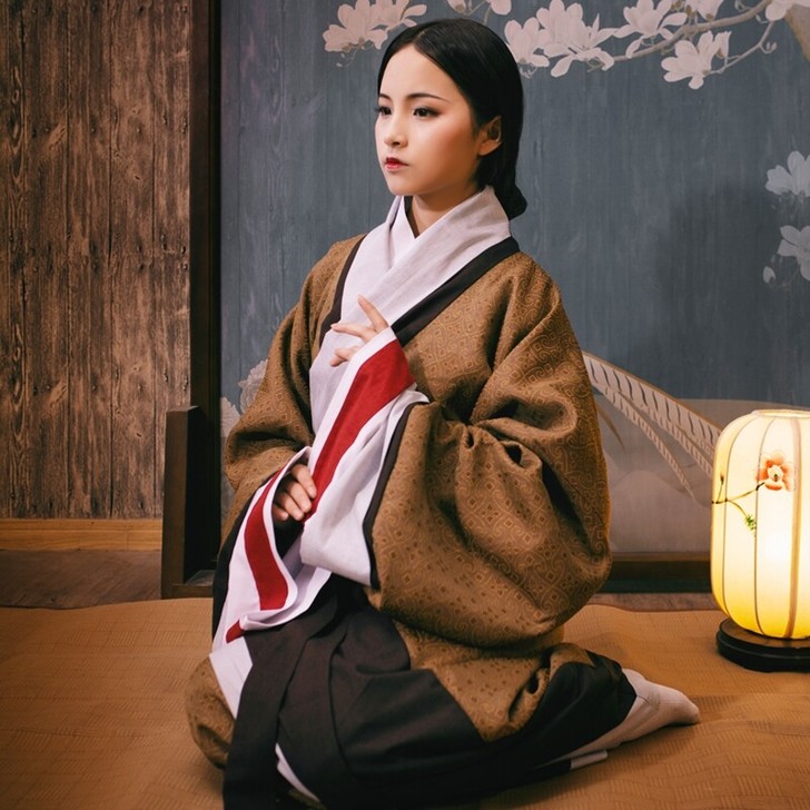 怀谷居山月尽马王堆曲裾袍女款定制复原汉服民...