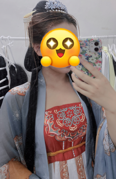 唐风柯子裙，全新M码，裙大袖披帛，仅试穿。...