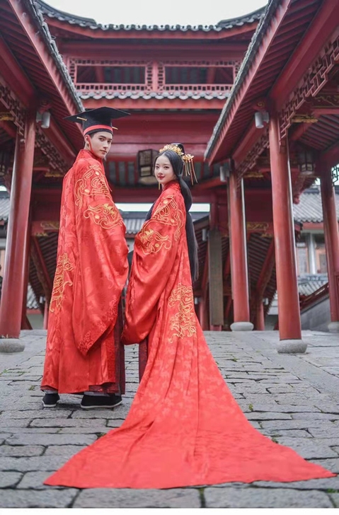 汉服婚服出售出售 重回汉唐汉式婚礼原创周制...