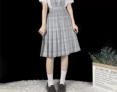 喵仙生护奶裙jk制服裙格裙背带裙全新带吊牌...