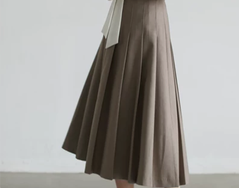 VDH STUDIO 复古A字裙气质不规则...