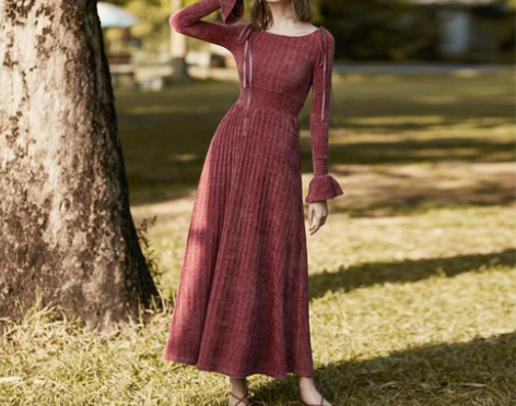 M Queen独立制衣 复古丝绒系带橡筋打...