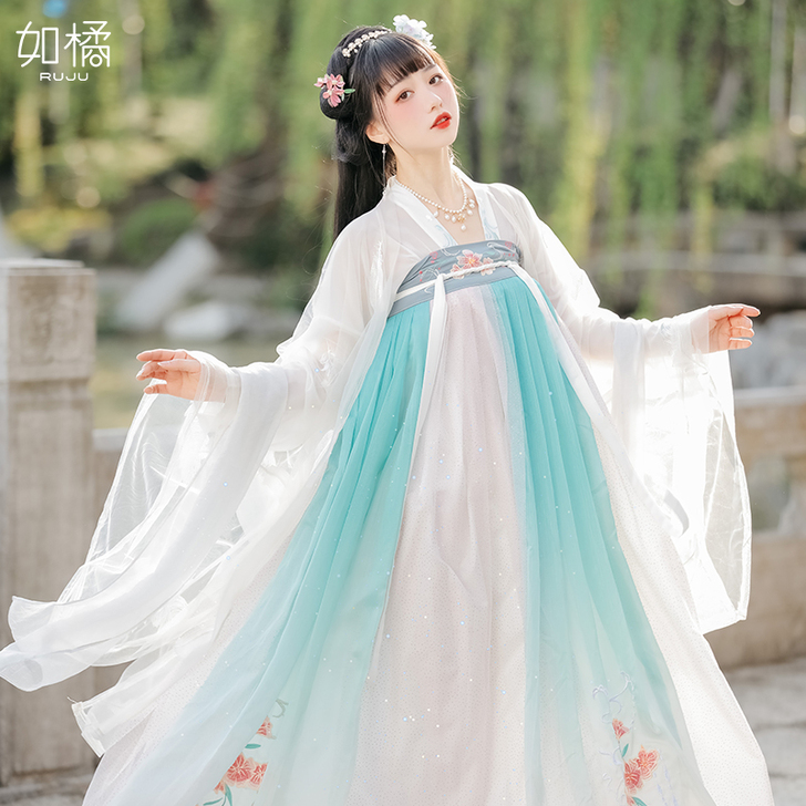 汉服女中国风仙气超仙齐胸小个子古装飘逸古风...