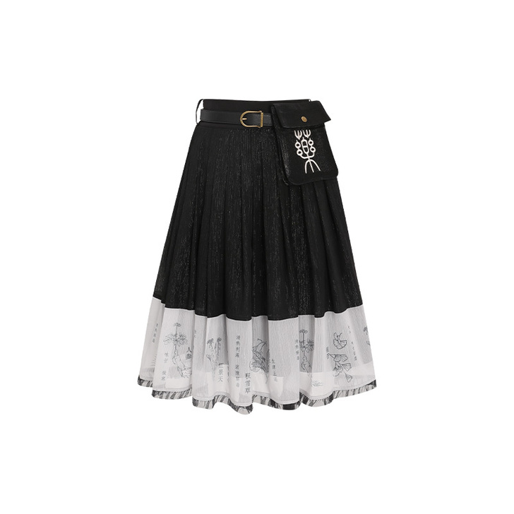 徐娇织羽集【京墨】夏日常汉元素衬衫A字半身...