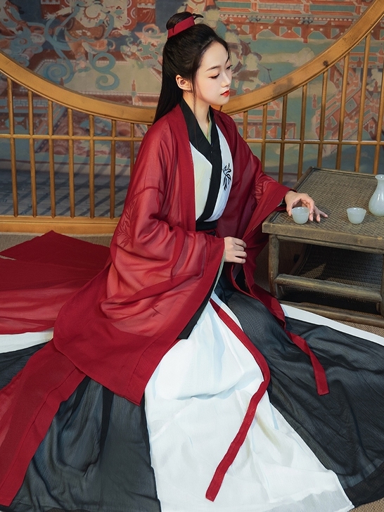 魏晋风汉服女秋冬中国风仙气侠客古风广袖流仙...