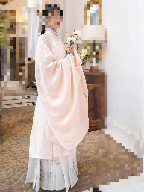 重回汉唐：为思君明制立领汉服女大襟长衫裙马...