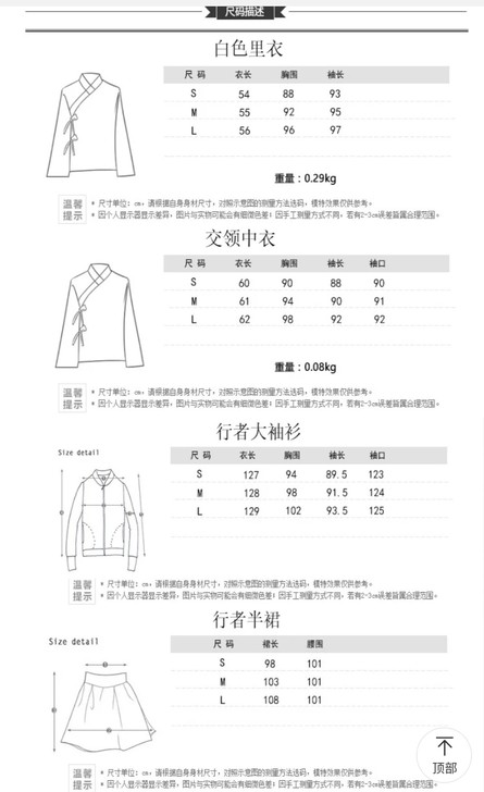行者全套(大袖衫,里衣,中衣,一片式下裙)...
