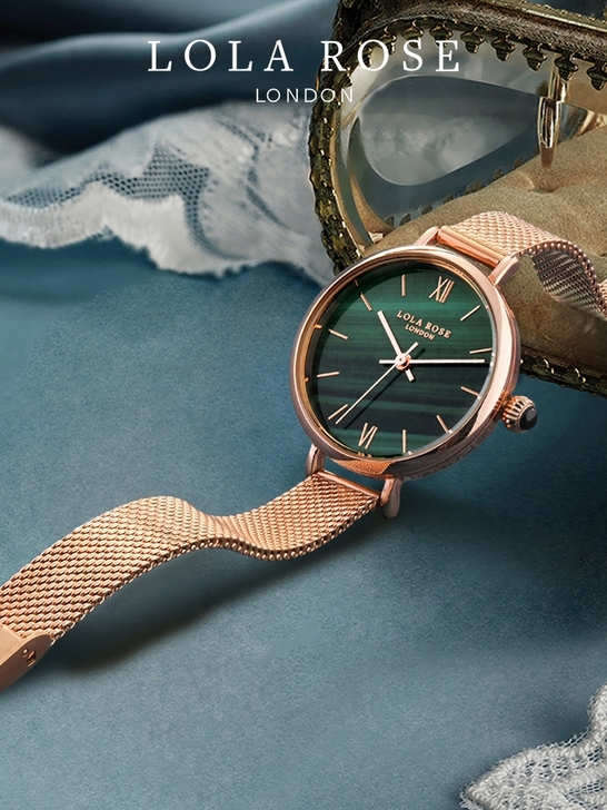 Lola Rose小表盘学生学院风手表小绿表
