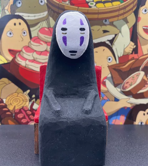 手工木雕 无脸男 亲手做的木雕,有喜欢的朋...