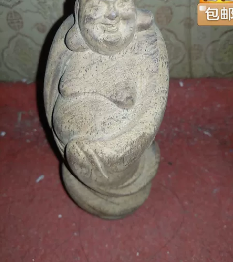 木雕弥勒佛像！纯手工打造！开脸漂亮！高12...