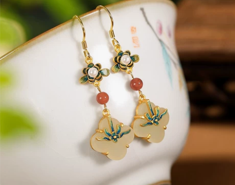 纯银镀金古风  汉服配饰  传承鎏金工艺 ...