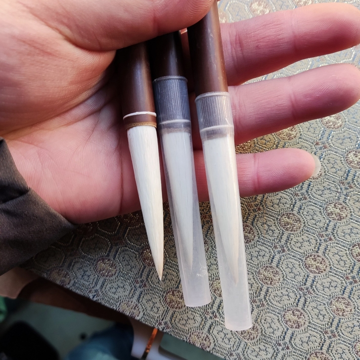 善琏湖笔长峰一号#纯羊毫#老毛笔，羊毫偏软...