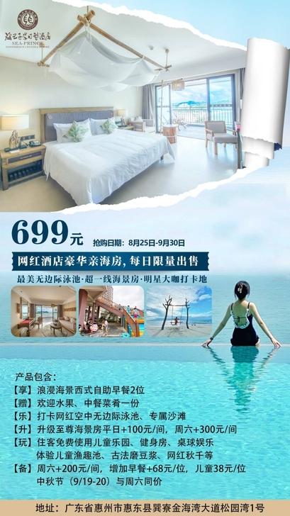 巽寮湾海王子学习型酒店  豪华亲海房