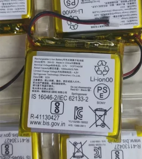 索尼蓝牙耳机电池Sony SM-03原装电...