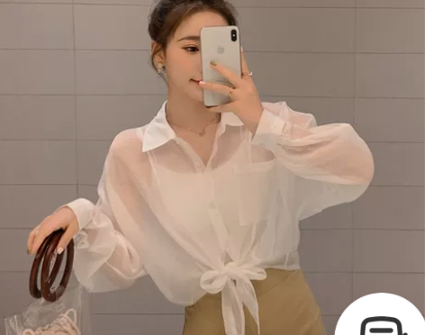 防晒衣女仙女短款2019新款夏季长袖超薄雪...