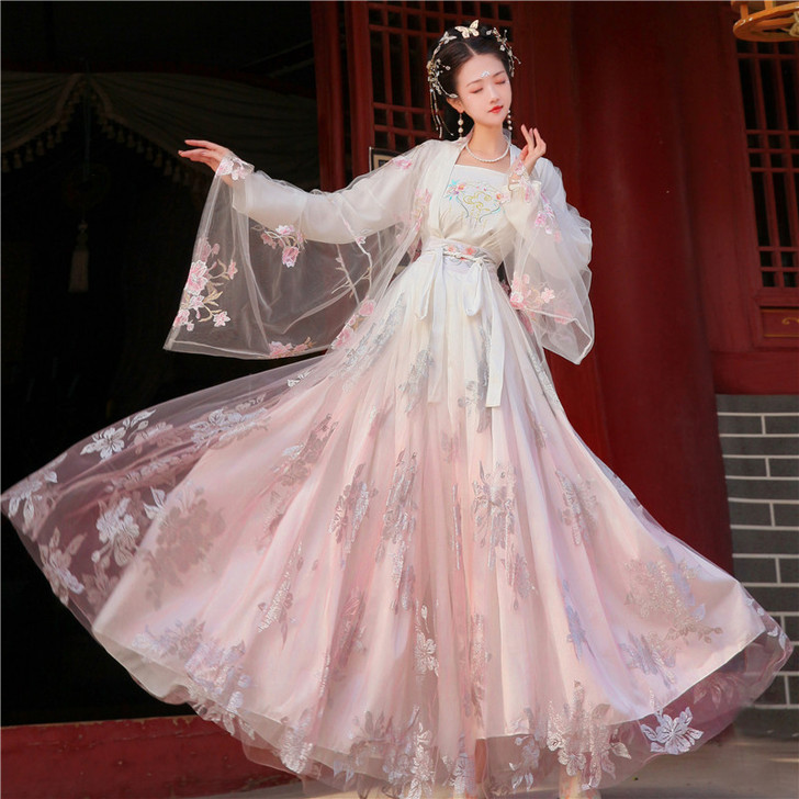 烟雨台 齐腰四件套6米款（穿上很仙）S
