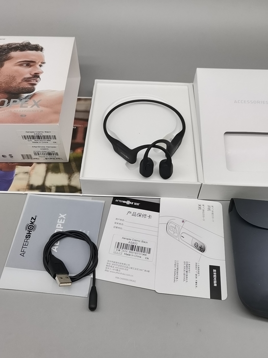 韶音as800骨传导耳机闲置黑色正品