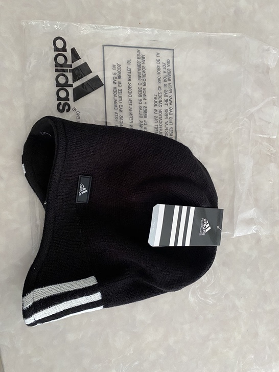 阿迪达斯毛线帽护耳保暖,风雪帽,毛线+抓绒...