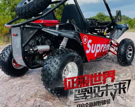 汽油新款运动版独立悬挂轴传动卡丁车防震发动...