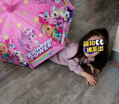 黑胶儿童晴雨伞宝宝幼儿园可爱小孩小学生男女...