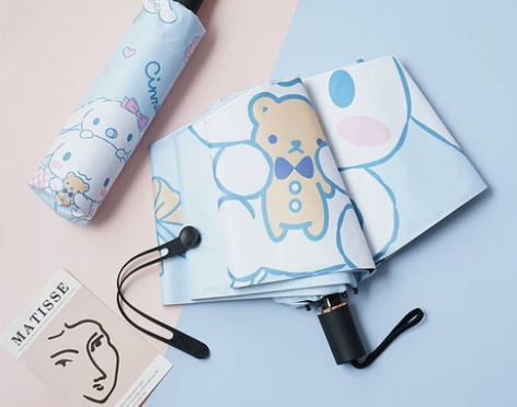 【狂欢价】玉桂狗可爱全自动雨伞晴雨两用女折...