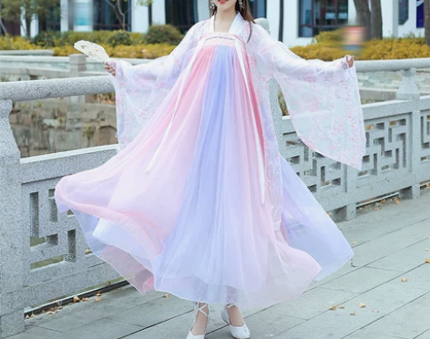 ?春樱汉服女中国风古装大袖衫超仙气飘逸日常...