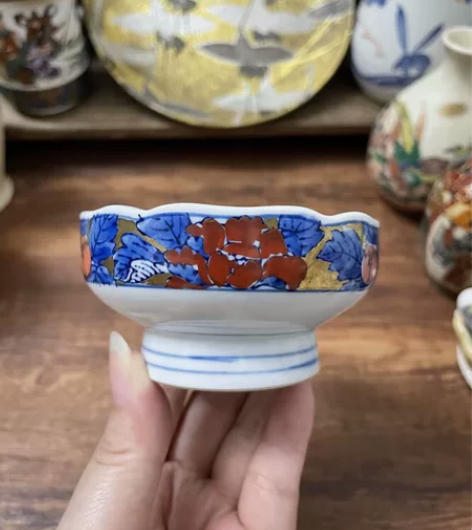 日本回流瓷器全新全品手绘釉上彩金绘古香花卉...