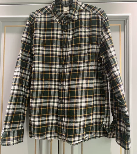 HM正品男士磨毛衬衫165码 新旧如图  ...