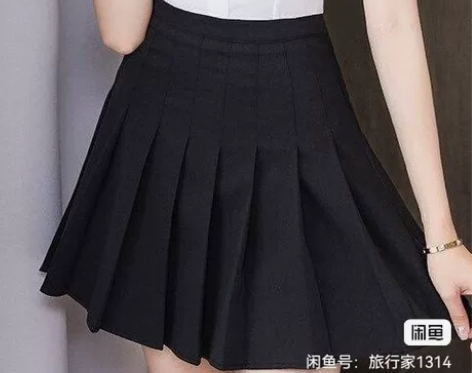 包邮全新黑色2XL高腰半身裙，A字裙加大码...