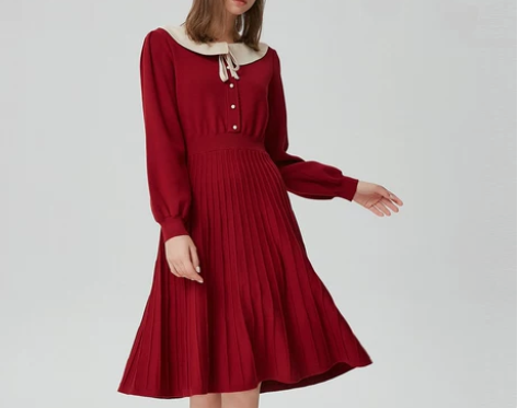 ?三福2020冬季女装韩版时尚休闲甜美荷叶...