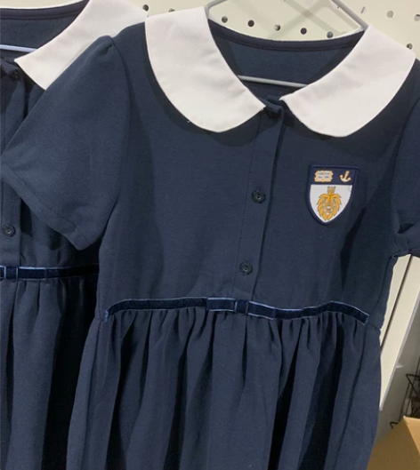 春夏季女童短袖连衣裙A字裙学院风小学生裙，...