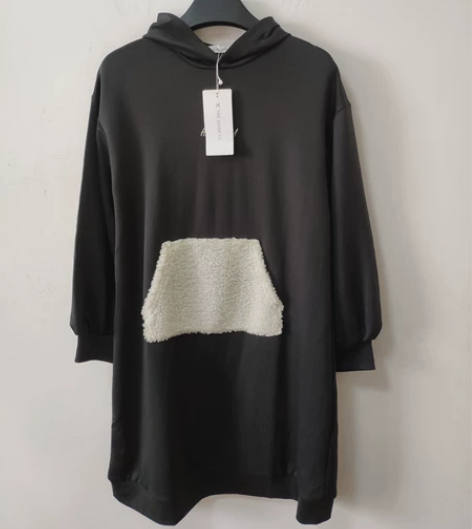 出口日本女童长款卫衣裙！有点中性风的感觉，...