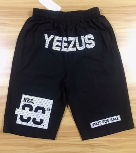 侃爷潮牌棉质短裤男女潮流嘻哈中裤，特价处理...