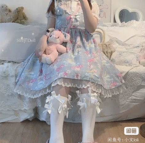 你别睡自制 甜蜜气球  格纹甜系糖果色花边...