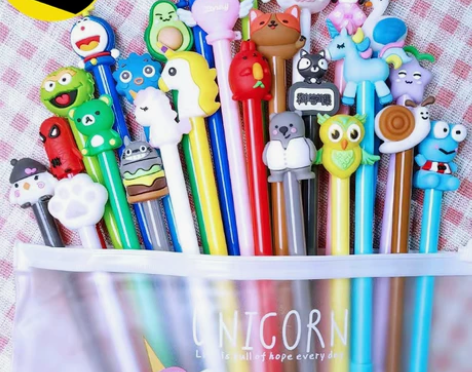 急售混色系10支黑色中性笔7.8元 颜色：...