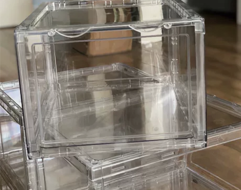 6个28.8侧开透明鞋盒磁吸球鞋收纳盒运动...