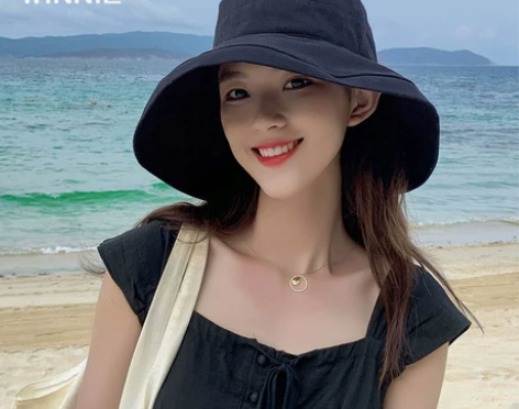 Winnie Lee渔夫帽遮阳帽女遮脸防晒...