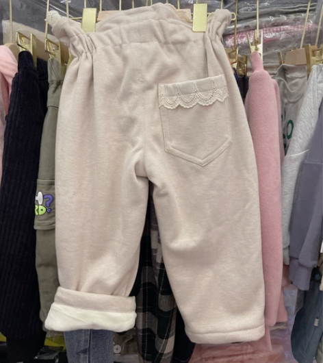 蜜思li加绒米色花苞裤 尺码剩120  谢...