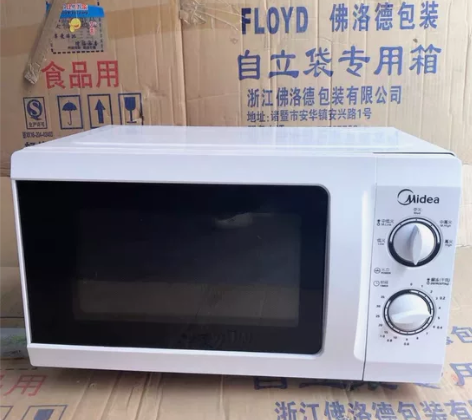 二手家用美的微波炉机械旋钮转盘式微波炉 带...
