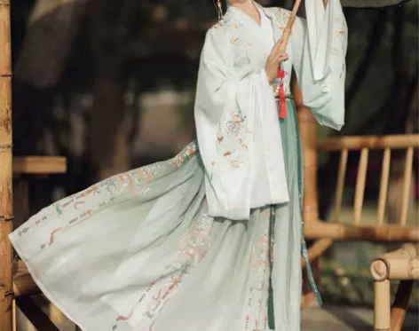 2021新款春秋兰若庭广袖流仙裙汉服齐腰整...