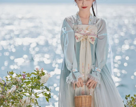 七月夕汉服  燕语桃桃 短衫日常绣花可拆卸...