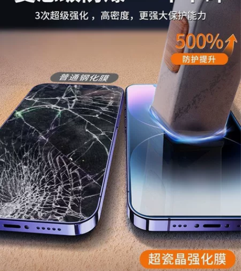 秒贴盒苹果13防窥膜iPhone14pro...