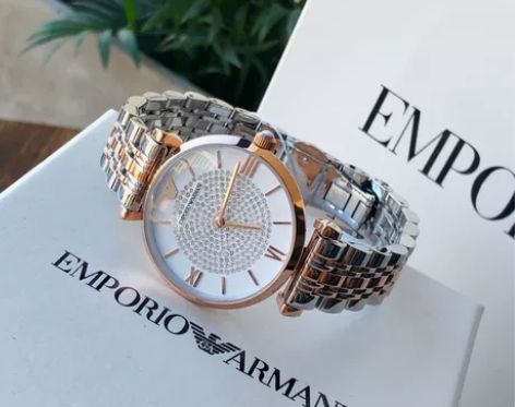 阿玛尼满天星女士手表型号AR1926间金、...